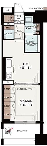 セルアージュ横濱カレイドの間取り