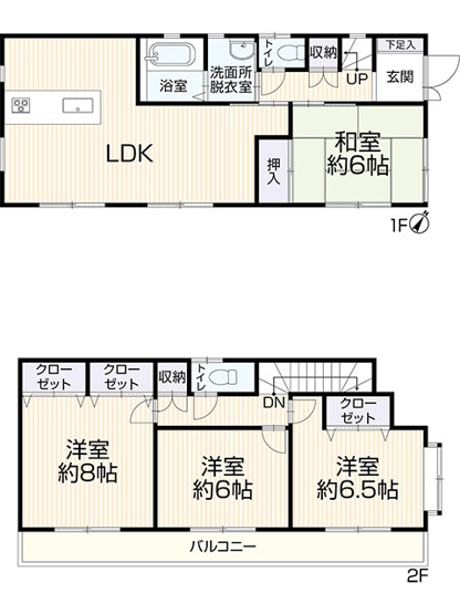 【間取り】 | アトムセレクト千葉市花見川区作新台７丁目 中古戸建