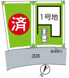 大東市諸福　第1期　新築一戸建ての区画図|全2区画