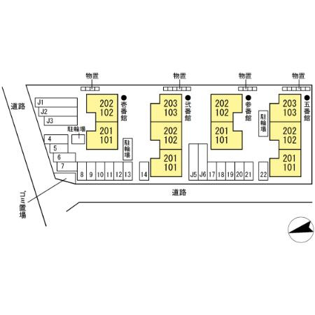 ロイヤルガーデン　五番館の区画図
