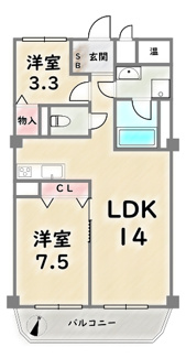 【間取り】 | タウンハイツ嵐山