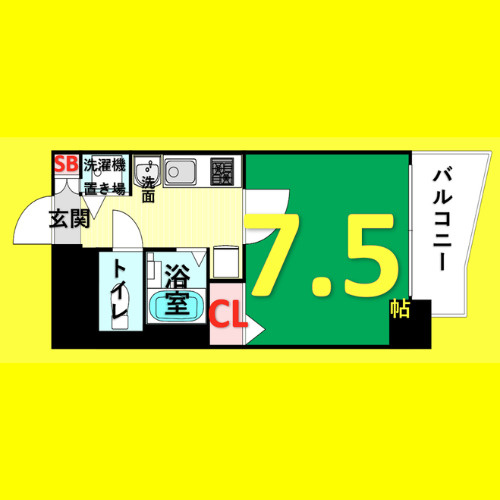 プレサンス泉アーバンゲート　名古屋市賃貸　仲介手数料無料の間取り