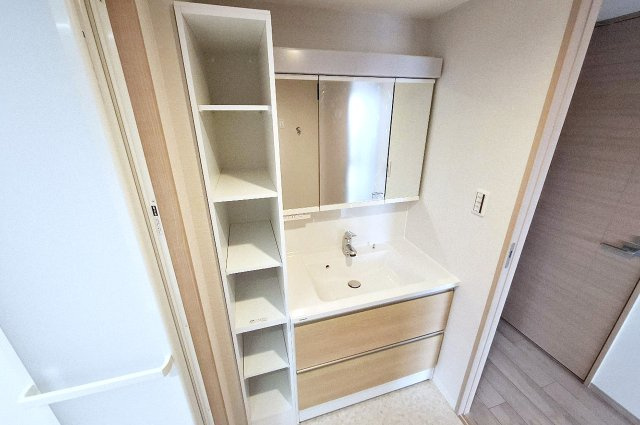 グランアッシュ天美駅前のその他|洗面室：洗面化粧台・サイドキャビネット新調