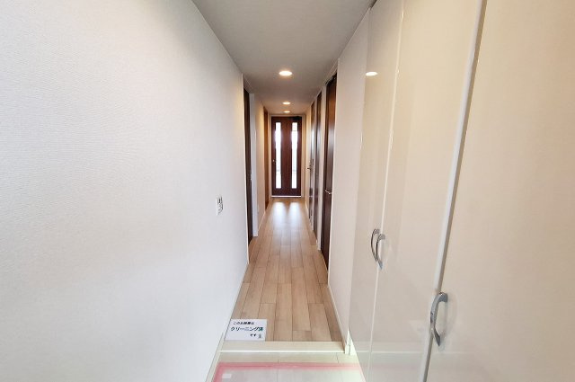 ルイシャトレ諏訪ノ森の内装|廊下：クロスとフローリングを貼替え済み。