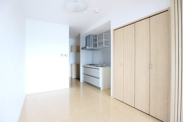 ピアッツァレント八木西の居間・リビング|システムキッチン・クローゼット付きのDK6.1帖