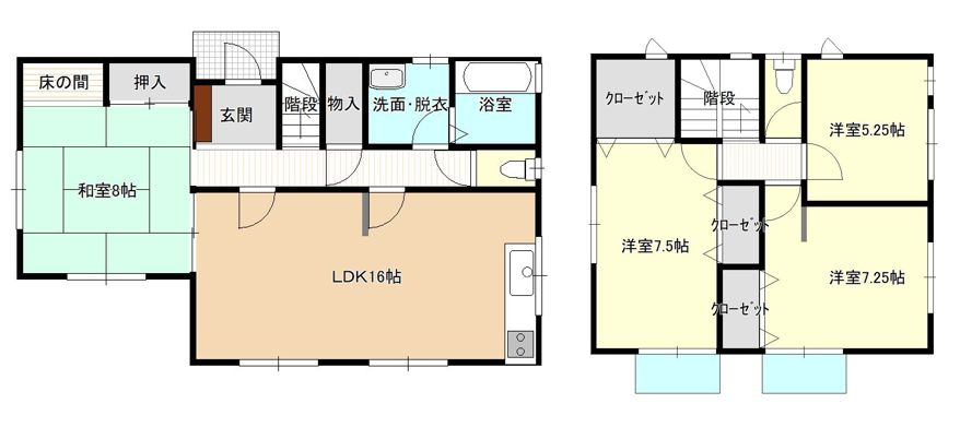 福島市南向台二丁目の間取り
