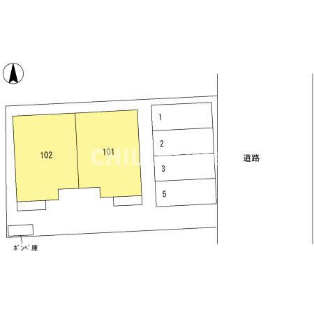 ラシーヌ南町の区画図|当社、チルホームのHPもご覧ください(^^)/物件情報多数♪