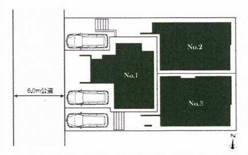 藤沢市湘南台　新築戸建全3棟　3号棟の区画図