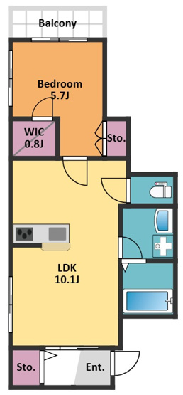 【間取り】 | NORDEN DORF | 2面採光で明るいお部屋です！
