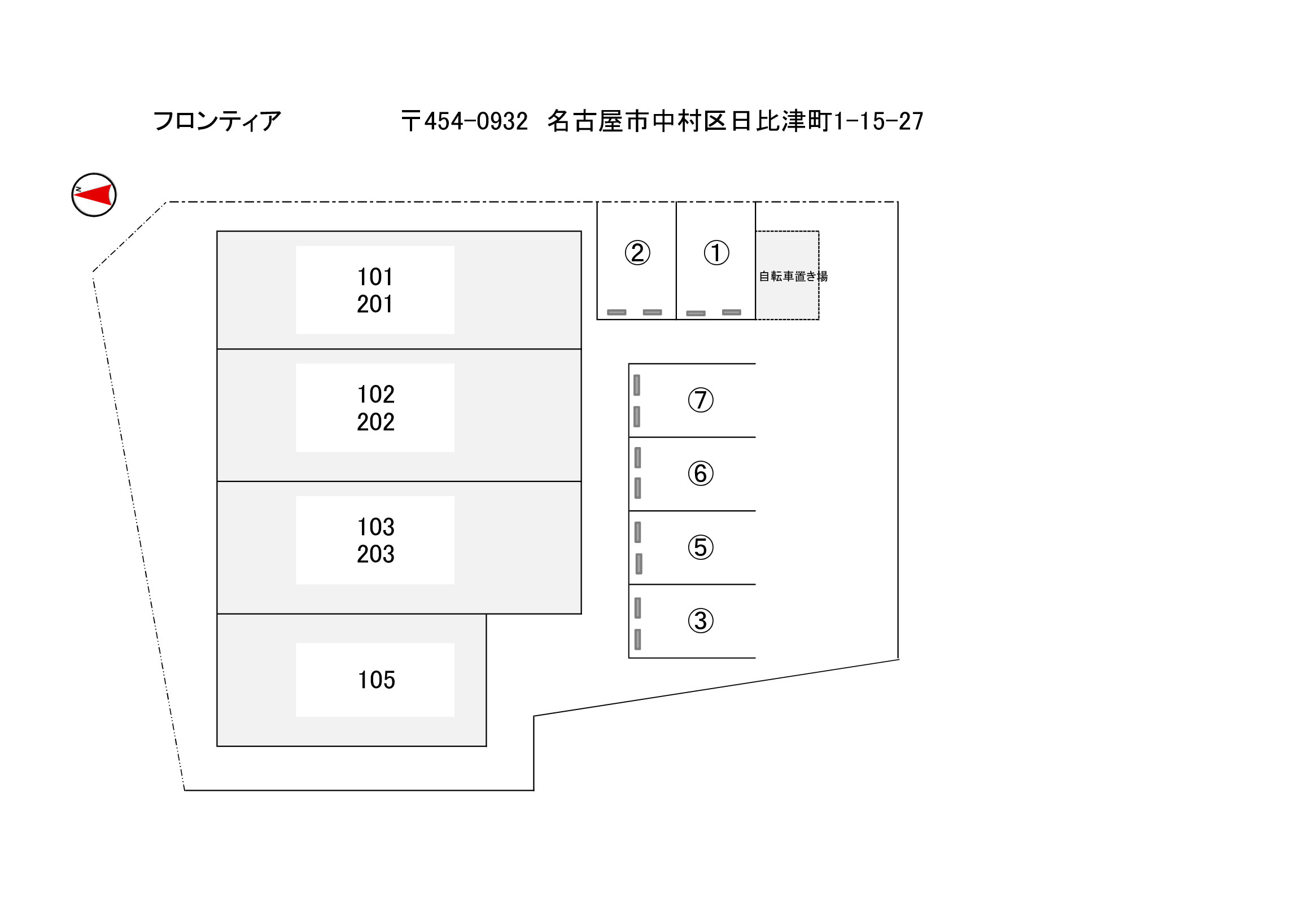フロンティアの区画図