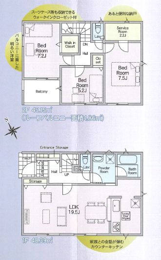 筑西市二木成　第2　3号棟の間取り