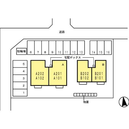 ヴィラージュ　ミタ　B棟の区画図