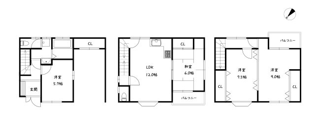 南寺方東通1丁目　中古一戸建ての間取り|間取り図はいかがですか？ご希望を叶える間取りですか？リビングの広さは？水回りの位置は？カウンターキッチン？など色々な情報が集約されています。弊社ではリフォームなどのご相談も承っております。