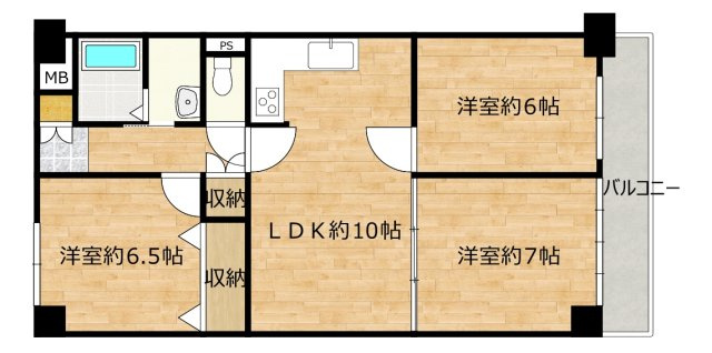 【間取り】 | エンゼルハイム西椎路 中古マンション XM05977 | エンゼルハイム西椎路　間取り図　リフォーム後