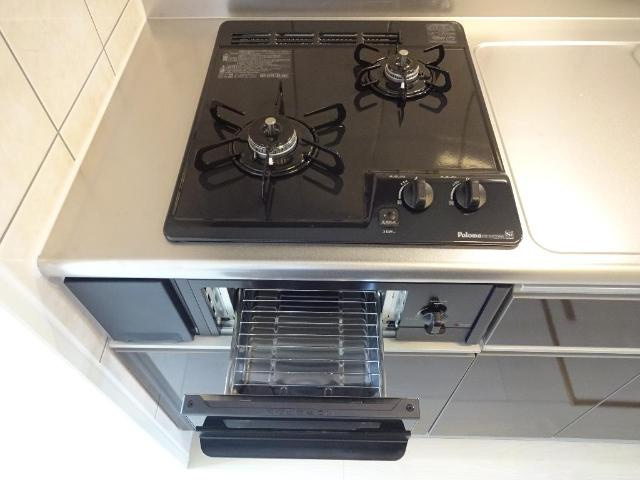 グレース　エクセレンスのキッチン|グリル付き2口ガスコンロ