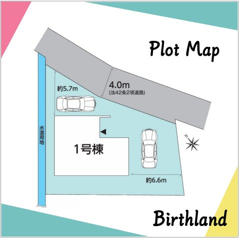 新築戸建・新築建売　郡山市大槻町字室ノ木　朝日が丘小・第七中の区画図|駐車スペース3台可能です！（車種による）閑静な住宅街の人気エリア！