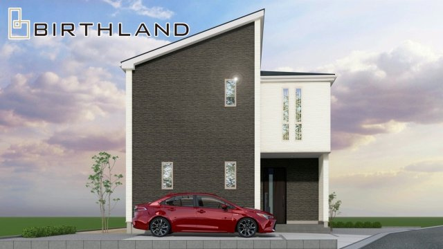 新築戸建・新築建売　郡山市大槻町字室ノ木　朝日が丘小・第七中の外観パース