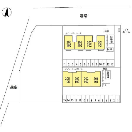 メゾン・ド・ボヌールの区画図