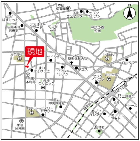 パルムクレスト武蔵小山　サウス棟の地図