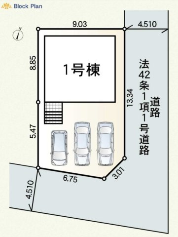 相模原市南区磯部　新築1棟の区画図