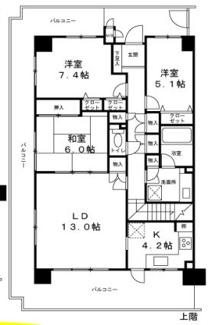 【間取り】 | 東急ドエルアルス明石朝霧台 | 上階