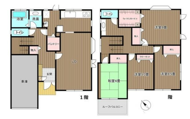 【間取り】 | 八千代市勝田台北2丁目　中古戸建て　 | 間取り図