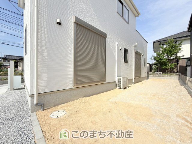 リナージュ那須塩原市豊浦南町25-1期の庭|大きなお庭でご家族や友人を招いてＢＢＱもできますね！お子様の水遊びにもぴったりです☆