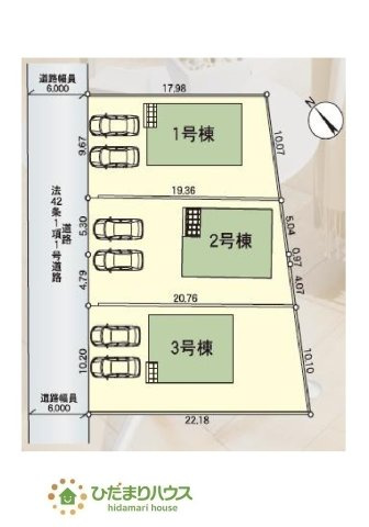 【区画図】 | 神栖市波崎第5　新築戸建　1号棟 | コンビニまで徒歩5分の距離。