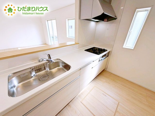 【キッチン】 | 神栖市波崎第5　新築戸建　1号棟 | 料理をしながらでも、ご家族との会話を楽しめる対面式キッチン♪
