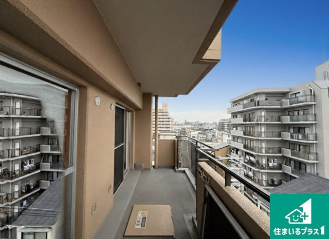 朝日プラザ北田辺のバルコニー