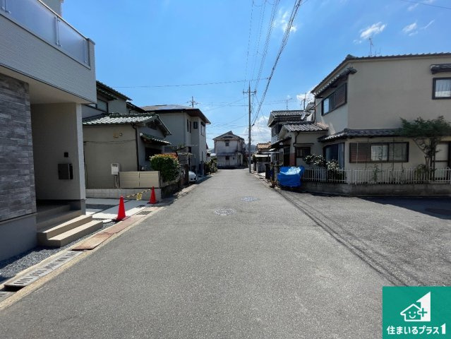 ★29(土)30(日)現地見学可能！★城陽市市辺五島　限定1邸の前面道路含む現地写真|車通りの少ない前面道路！お子様がいらっしゃるご家族でも安心！