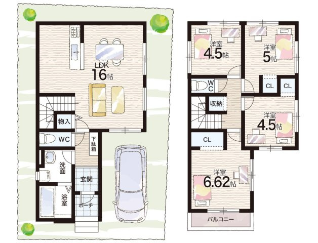 ★29(土)30(日)現地見学可能！★城陽市市辺五島　限定1邸の間取り|1号地