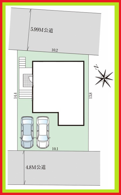 海部郡飛島村竹之郷９丁目の新築一戸建の区画図|◇区画図◇　　