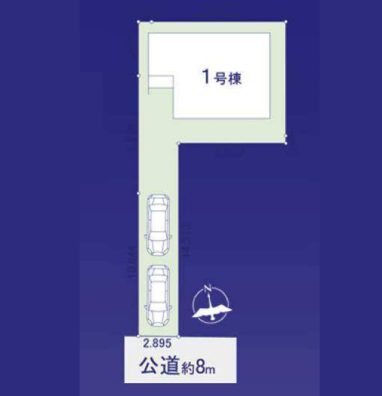 松戸市六高台２丁目新築戸建【六実第三小学校：10分】の区画図|区画配置図