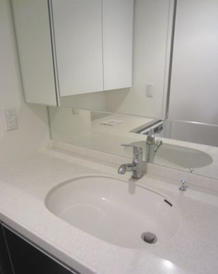 クレヴィア森下駅前の洗面所|床材・建具・設備等のカラーは異なる場合があります。