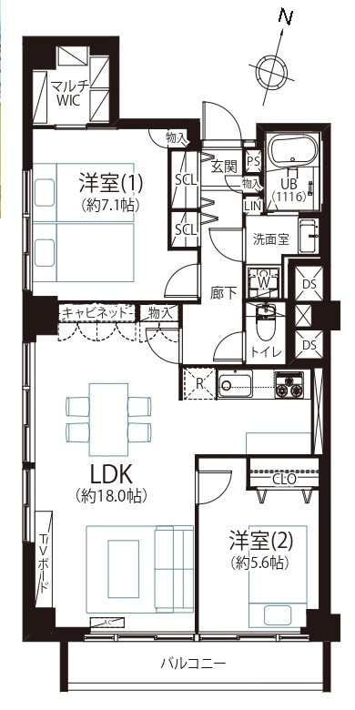 パレス三條の間取り