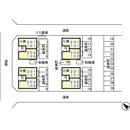 グランドゥールⅣ Ｃの区画図