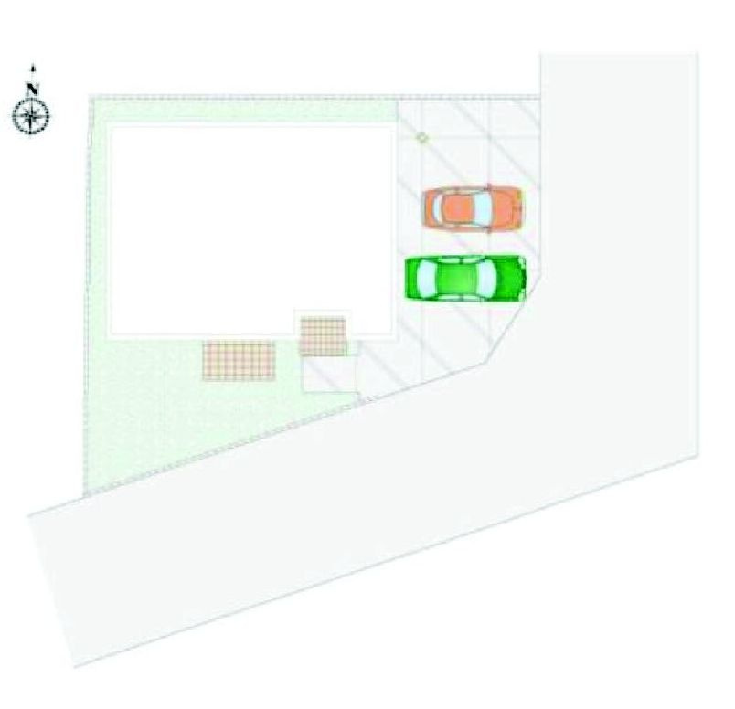 前橋市青柳町　9号棟（平屋）　新築住宅の区画図|駐車場3台ご用意しています！
来客時も重宝しますよ！
