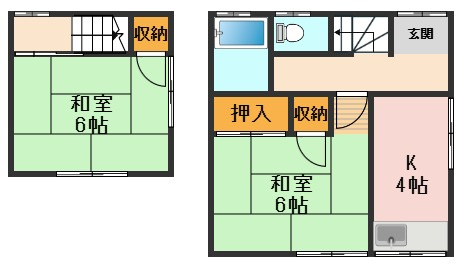コーポ中台の間取り