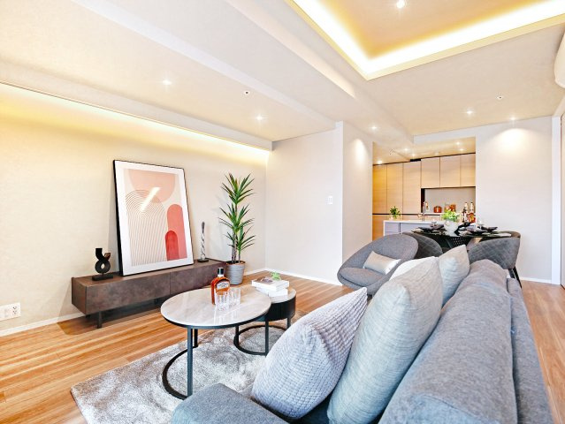 SKY DUO PARK VILLAGE T棟 26階の居間・リビング