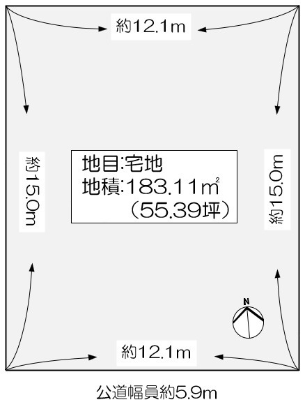 神戸市垂水区神陵台9丁目土地の土地図