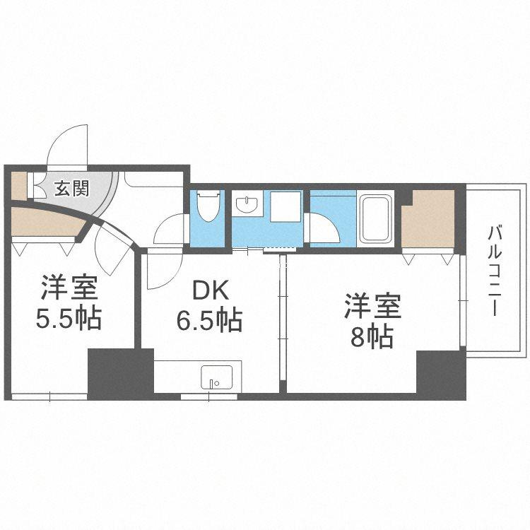 Zeus難波CUBEの間取り