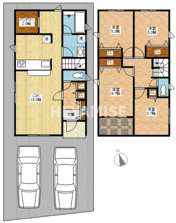 長与町嬉里郷第4の外観パース