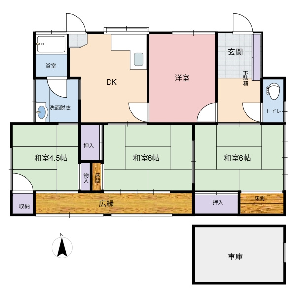 玉野市奥玉2丁目の間取り