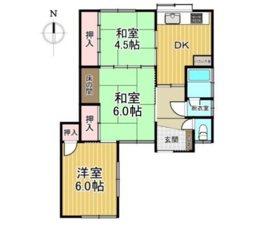 半田市亀崎町１丁目　中古戸建の間取り