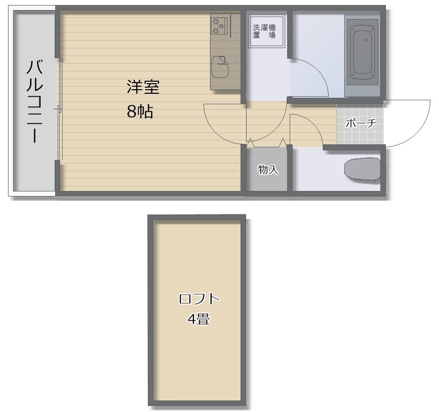 グランドハイツ東古松の間取り