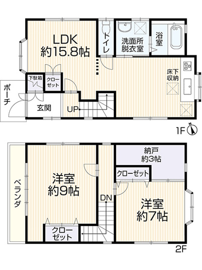 【間取り】 | アトムセレクト千葉市花見川区宮野木台２丁目中古戸建て