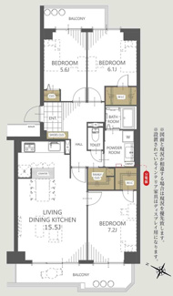 【間取り】 | 星和プラネタウン千里南第1期B棟