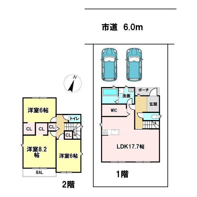 七栄0３期　新築戸建ての間取り