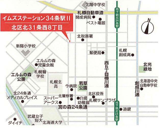 【建築条件付き】北31条西8丁目の地図